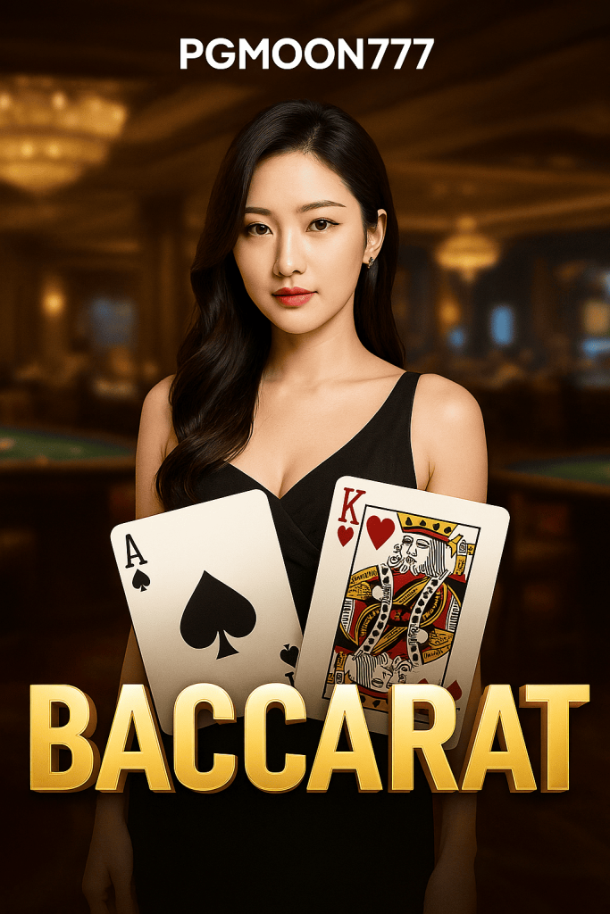 BACCARAT เกมไพ่ยอดนิยมอันดับ 1 บนแพลตฟอร์ม PGMOON777