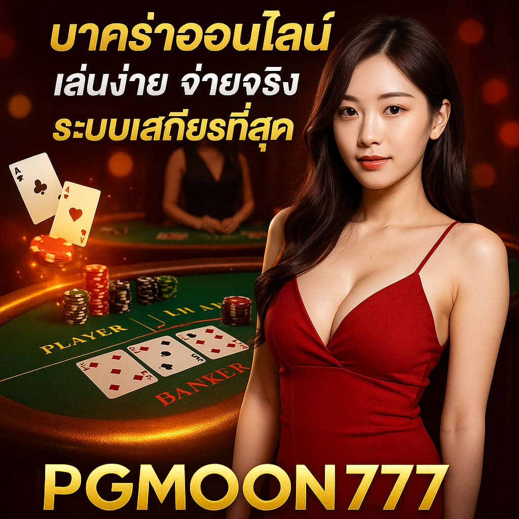 บาคาร่าออนไลน์ PGMOON777 เล่นง่าย จ่ายจริง ระบบเสถียรที่สุด