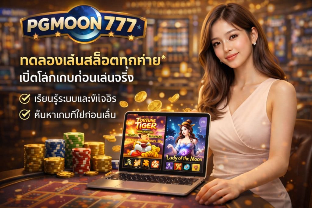 ทดลองเล่นสล็อตทุกค่ายกับ PGMOON777 เปิดโลกเกมก่อนเล่นจริง